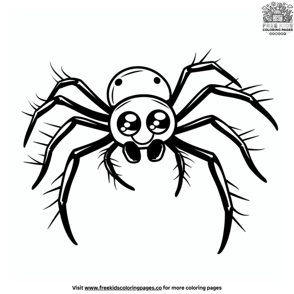 Playful Preschool Spider Coloring Pages