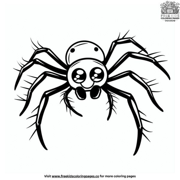 Preschool spider coloring pages