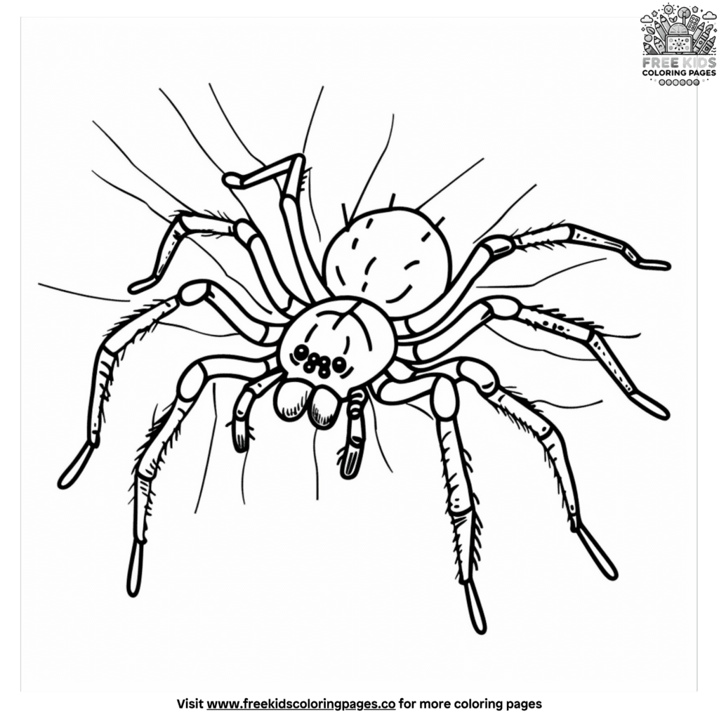 Preschool spider coloring pages