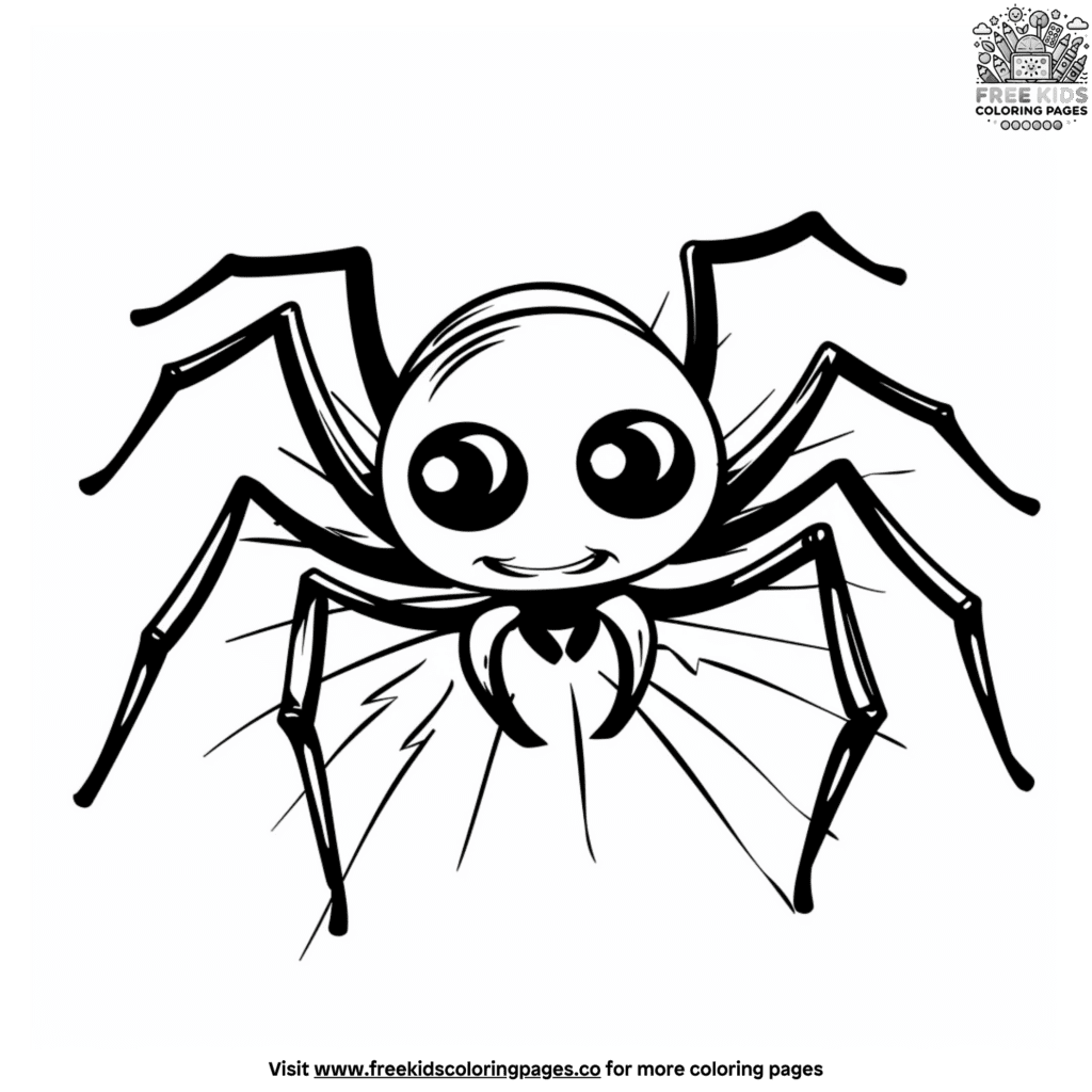 Preschool spider coloring pages