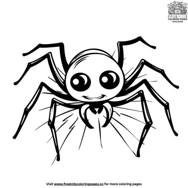 Playful preschool spider coloring pages