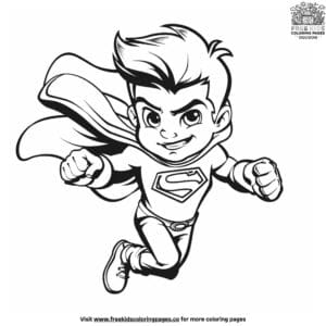 Sweet Superhero Coloring Pages for Toddlers