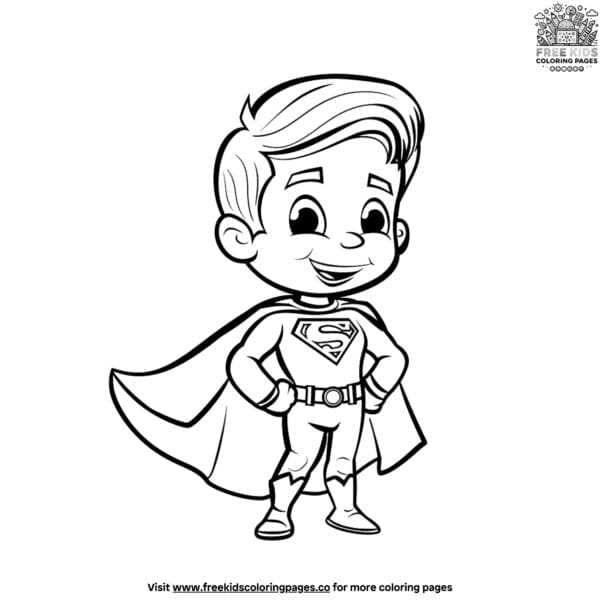 Pleasant superhero coloring pages for toddlers