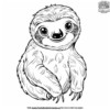 Cartoon Sloth Coloring Pages