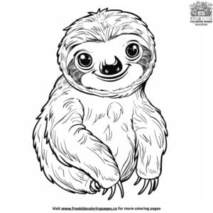 Cartoon Sloth Coloring Pages