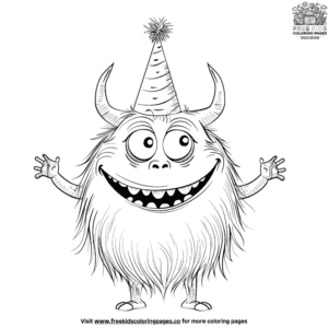 Hilarious funny monster coloring pages