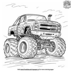 Monster jam monster truck coloring pages