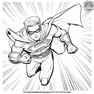 Exciting Superhero Cartoon Character Coloring Pages