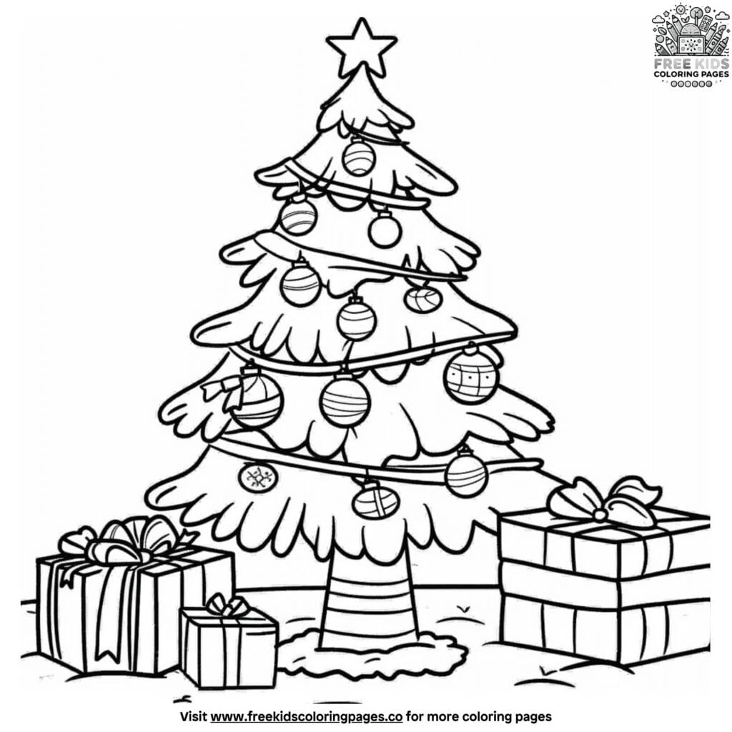 Epic christmas tree coloring pages for kids