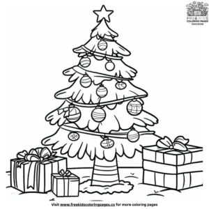 Exciting Coloring Pages for Kids Christmas Tree
