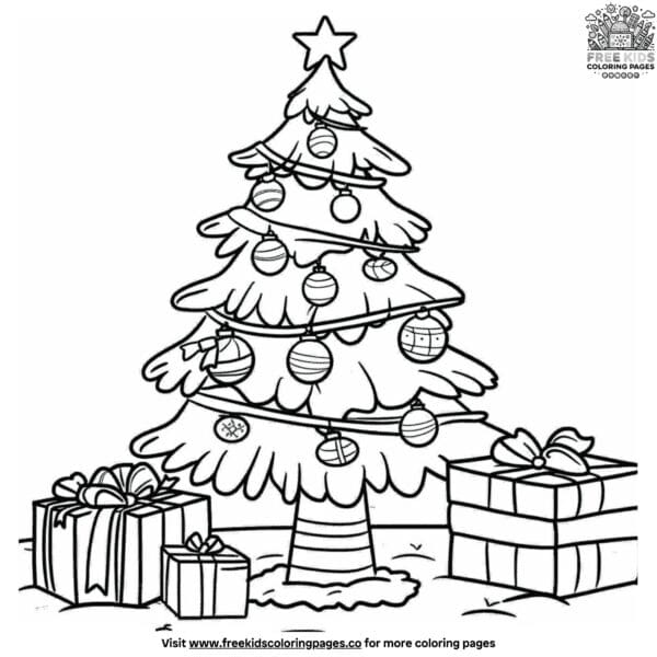 Epic christmas tree coloring pages for kids