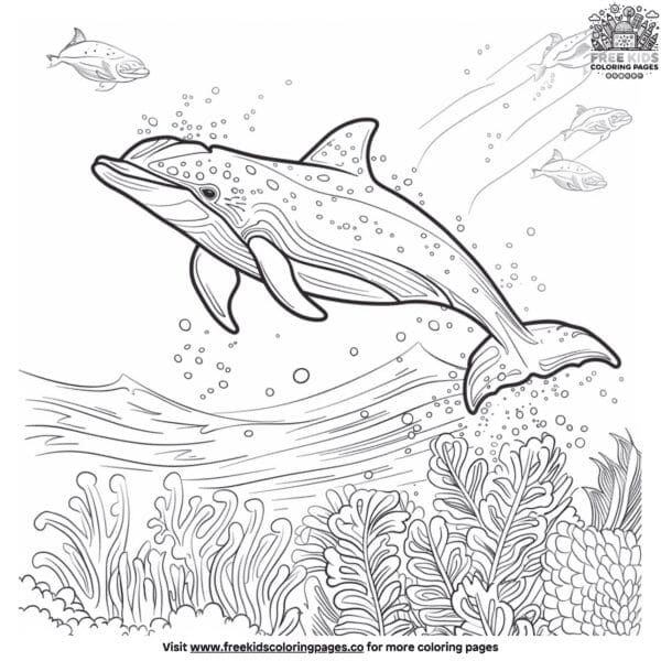 Dolphin adventure coloring pages