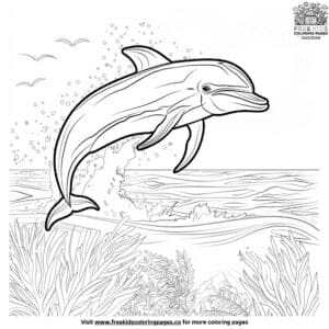 Fun dolphin adventure coloring pages