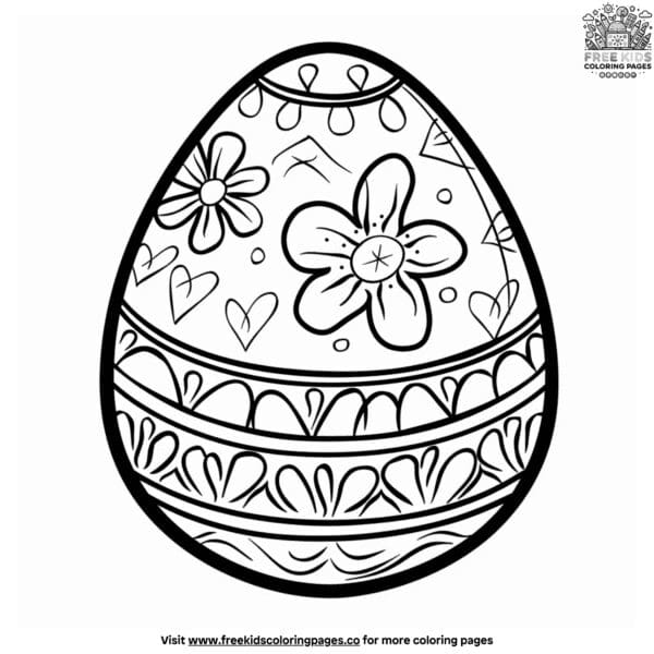 Fun-filled easter egg coloring pages