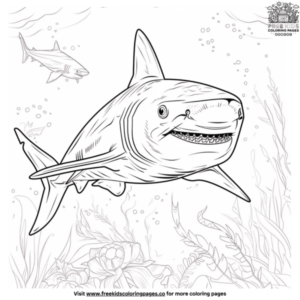 Adorable easy shark coloring pages for little hands