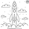 Space Rocket Science Coloring Pages