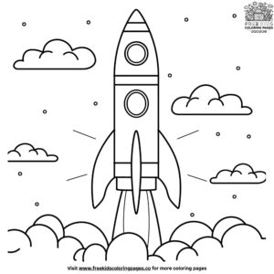 Space Rocket Science Coloring Pages