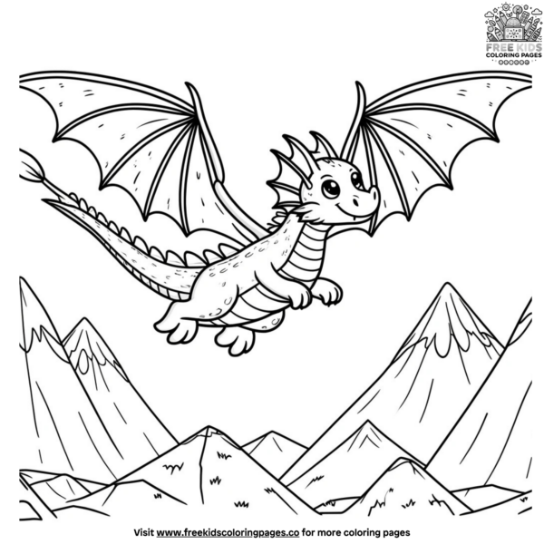 Flying Dragon Coloring Pages