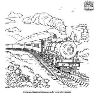 Freight Train Coloring Pages