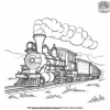 Steam Engine Train Coloring Pages