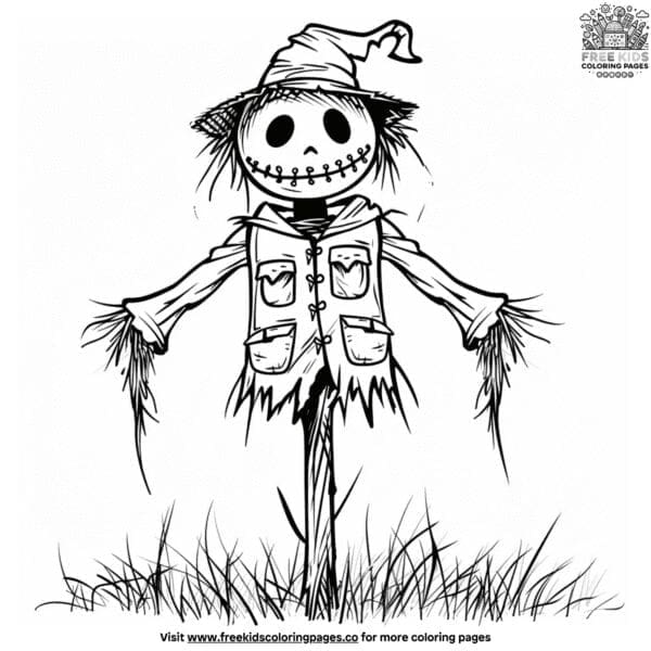 Spooky halloween monster coloring pages