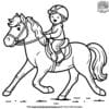 Exciting Horse Riding Coloring Pages