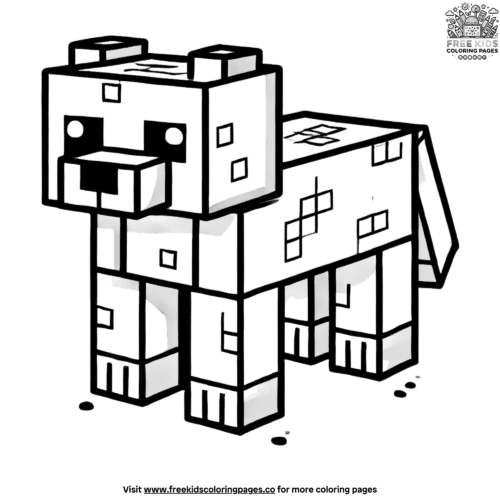 Exciting Minecraft Wolf Coloring Pages For Gamers