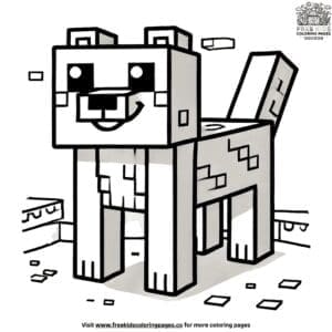 Exciting Minecraft Wolf Coloring Pages For Gamers