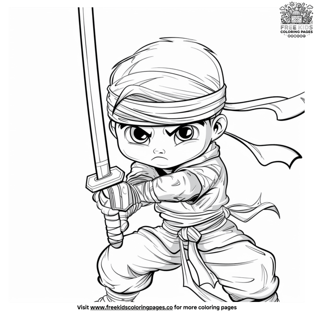 exciting-ninja-kids-coloring-pages