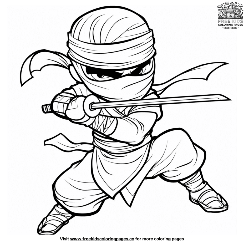 Exciting Ninja Kids Coloring Pages exciting-ninja-kids-coloring-pages