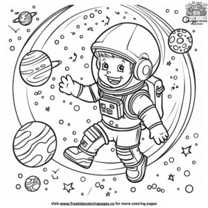 Outer space coloring pages