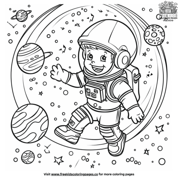 Outer space coloring pages