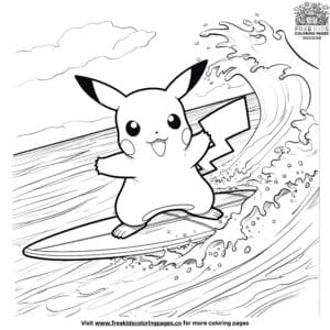 Pikachu Pokémon Coloring Page