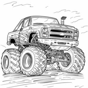 Police Monster Truck Coloring Pages