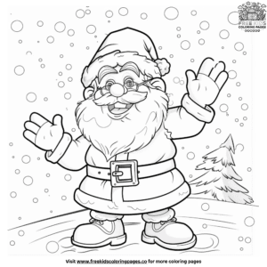 Delightful santa claus coloring pages for kids