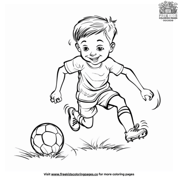 Exciting soccer coloring pages for kids