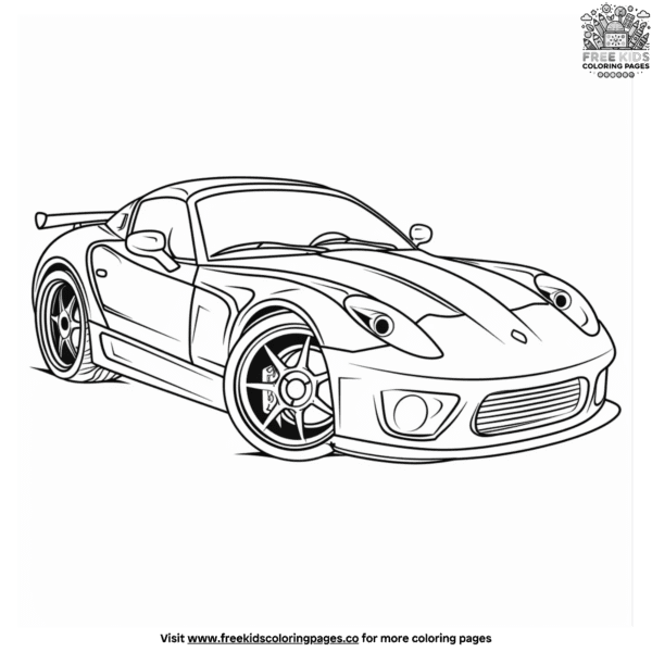 Sports car coloring pages