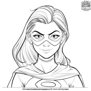 Spectacular superhero girls coloring pages