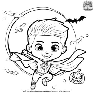 Exhilarating superhero halloween coloring pages