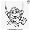 Swinging Monkey Coloring Pages