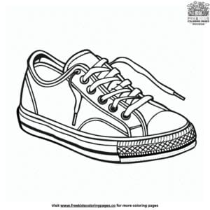 Exciting tennis shoe coloring pages: fun for young athletes