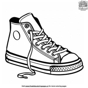 Athletic Tennis Shoe Coloring Pages