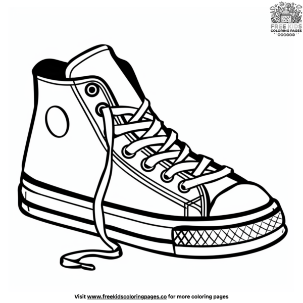 Exciting Tennis Shoe Coloring Pages: Fun for Young Athletes