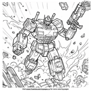 Exciting transformer robot coloring pages