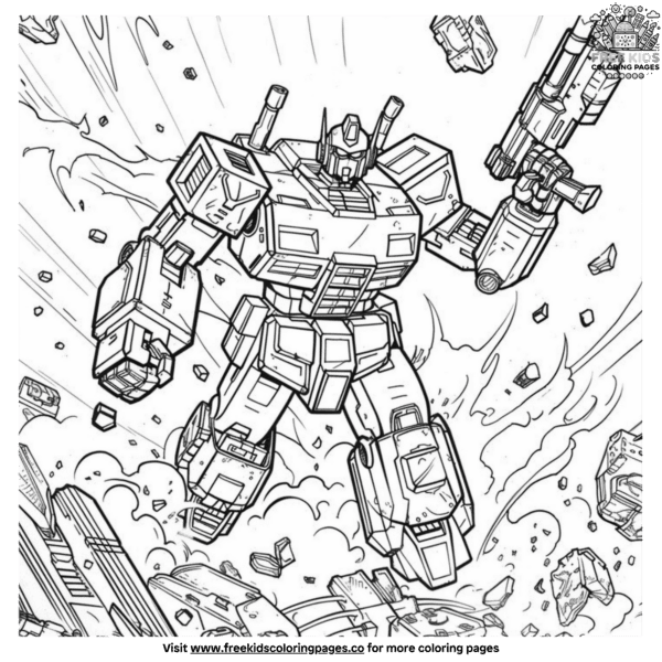 Exciting transformer robot coloring pages