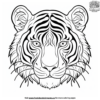 Tiger Face Coloring Pages