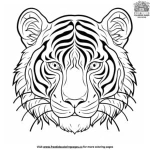 Tiger Face Coloring Pages