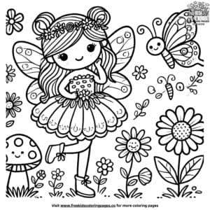 Fairy Meadow Coloring Pages