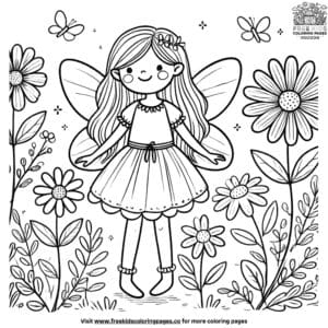 Fairy Jungle Coloring Pages