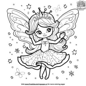 Fairy princess coloring pages